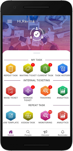 Dashboard of UTILx - Ticketing & Live Task Tracking App